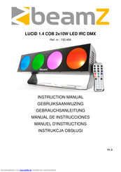 Beamz LUCID 1.4 COB 2x10W LED IRC DMX Gebrauchsanleitung