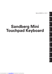 Sandberg Mini Touchpad Keyboard Anleitung