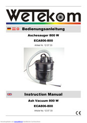 Wetekom ECA806-800 Bedienungsanleitung