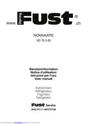 Fust NOVAMATIC KS 75.3-IB Benutzerinformation
