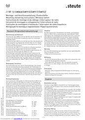 .steute RF 13 SW915 Montage- Und Anschlussanleitung