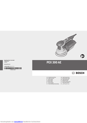 Bosch PEX 4000 AE Originalbetriebsanleitung
