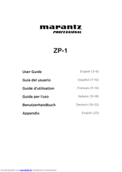 Marantz professional ZP-1 Benutzerhandbuch