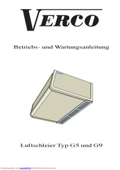 Verco G9 Betriebs- Und Wartungsanleitung