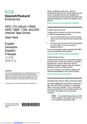 Hewlett Packard Enterprise LTO Ultrium 6250 Kurzanleitung