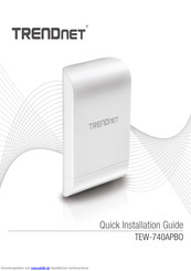 TRENDnet TEW-740APBO Schnellinstallationsanleitung