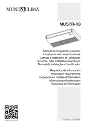 mundoclima MUSTR-H8 Installationshandbuch