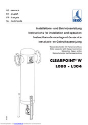 Beko CLEARPOINT W L102 Installation Und Betriebsanleitung