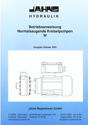 Jahns Hydraulik W 4000 Betriebsanweisung