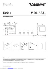 Duravit Delos DL 6231 Montageanleitung