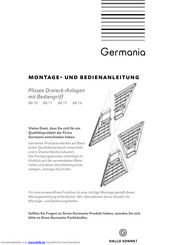 Germania BB 75 Montage- Und Bedienanleitung