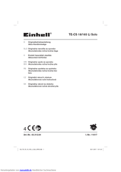 EINHELL TE-CS 18/165 Li Solo Originalbetriebsanleitung