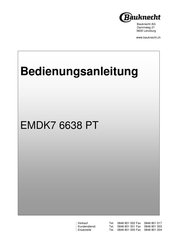 Bauknecht EMDK7 6638 PT Bedienungsanleitung