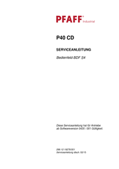Pfaff P40 CD Serviceanleitung