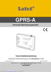 Satel GPRS-A Kurze Installationsanleitung