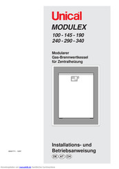 Unical MODULEX 100 Installations- Und Betriebsanweisung