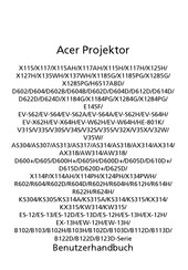Acer X135WH Benutzerhandbuch