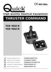 Quick THRUSTER COMMAND TCD 1022 D Installations- Und Benutzerhandbuch