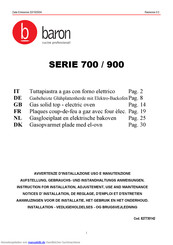 Baron 700 seire Aufstellung, Gebrauchs- Und Instandhaltungs Anweisungen