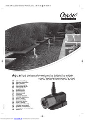 Oase Aquarius Universal Premium 4000 Gebrauchsanleitung