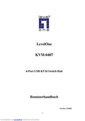 Levelone KVM-0407 Benutzerhandbuch