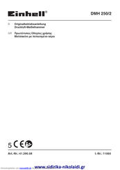 EINHELL DMH 250/2 Originalbetriebsanleitung