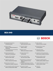 Bosch BEA 040 Originalbetriebsanleitung