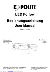 Expolite LED Follow Bedienungsanleitung