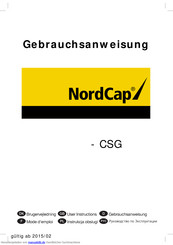 Nordcap CSG Gebrauchsanweisung