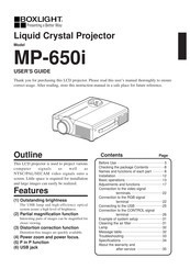 BOXLIGHT MP-650i Bedienungsanleitung