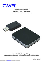 CM3-Computer Wireless Audio Transmitter Bedienungsanleitung