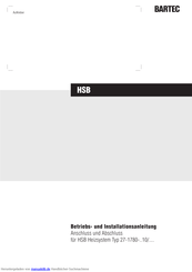 Bartec HSB 27-1780-..10/Series Betriebs Und Installationsanleitung