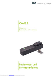 Uhlmann & Zacher CX6192 Bedienungs- Und Montageanleitung