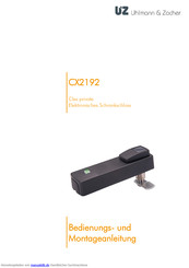 Uhlmann & Zacher CX2192 Bedienungs- Und Montageanleitung