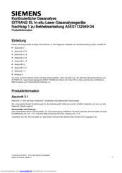Siemens SITRANS SL Nachtrag Zur Betriebsanleitung