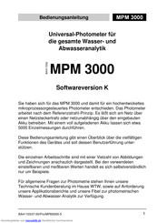 wtw MPM 3000 11 Bedienungsanleitung
