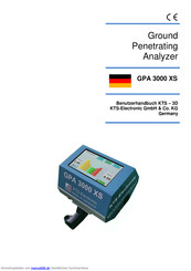 KTS GPA 3000 XS Benutzerhandbuch