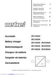 Vetus BC24503A Bedienungshandbuch Und Installationsvorschriften