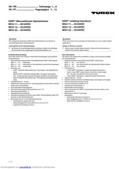 turck HART IM33-22...-Hi/24VDC-Serie Anleitung
