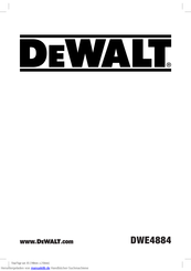 DeWalt DWE4884 Übersetzt Von Den Originalanweisungen