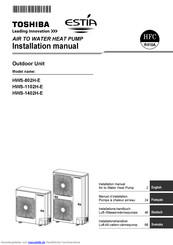 Toshiba HWS-1102H-E Installations-Handbuch