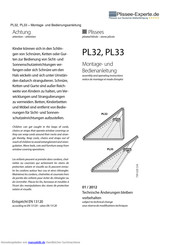 Plissee-Experte PL32 Montage- Und Bedienungsanleitung