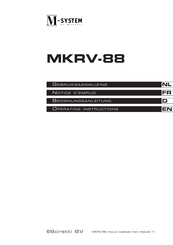 M-system MKRV-88 Bedienungsanleitung