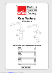 Oras Ventura 8020 Installations- Und Wartungsanleitung