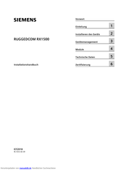 Siemens RUGGEDCOM RX1510 Installationshandbuch