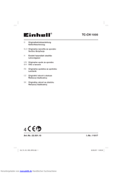 EINHELL TC-CH 1000 Originalbetriebsanleitung