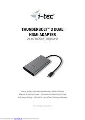 i-tec THUNDERBOLT 3 Dual HDMI Adapter Gebrauchsanweisung
