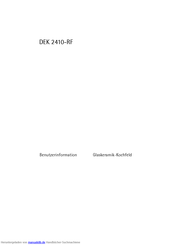 Electrolux DEK 2410-RF Benutzerinformation