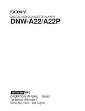 Sony DNW-A22P Bedienungsanleitung