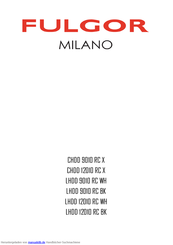 Fulgor Milano CHDD 9010 RC X Bedienungsanleitung